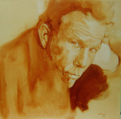 Tom Waits Media Mixta Lienzo