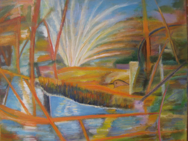 Rio del Linarejo Oil Canvas Landscaping