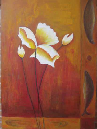 amapola blanca Oil Canvas Landscaping