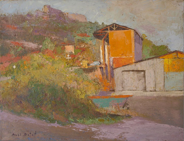 Llegando a Cardona Oil Canvas Landscaping