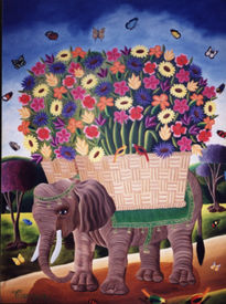 Elefante Con Flores