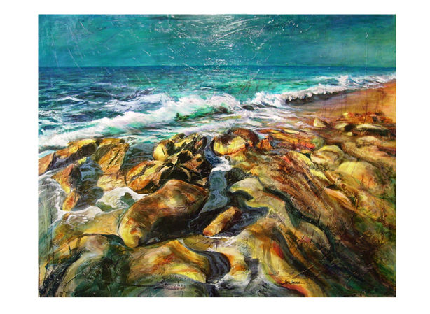 ROCAS Oil Canvas Marine Painting