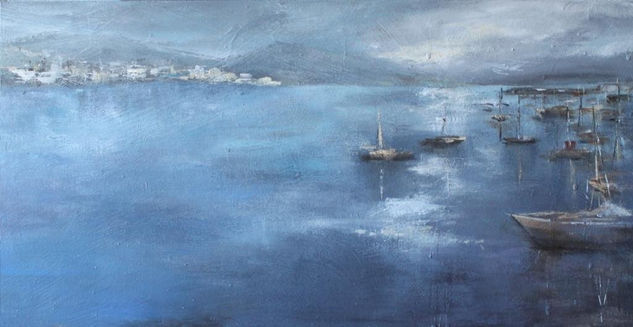 sin tiempos....sin prisas Oil Canvas Marine Painting