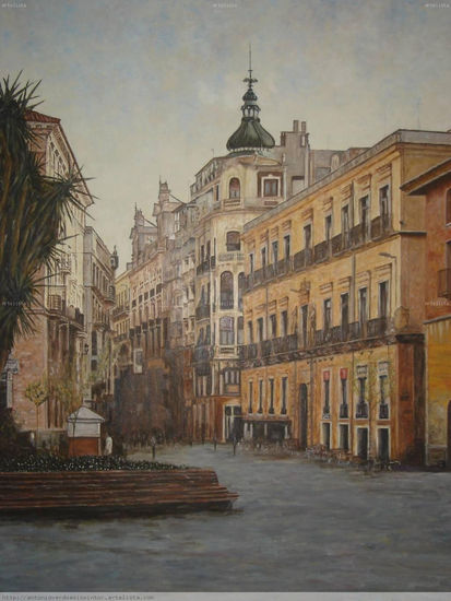 Plaza de Santo Domingo y Trapería de Murcia Oil Canvas Landscaping