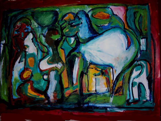 día de campo Acrylic Canvas Others