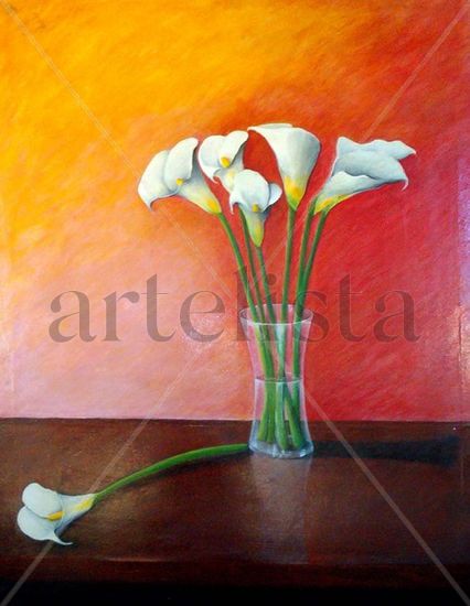 Florero Oil Canvas Floral Painting