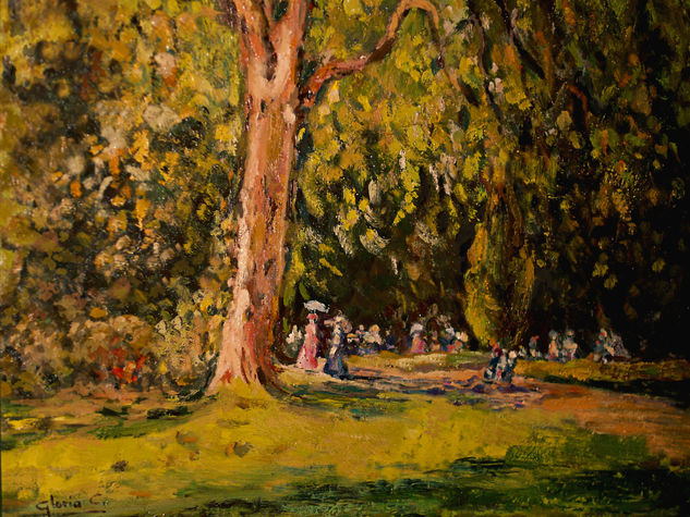 paseo en el bosque Oil Panel Landscaping