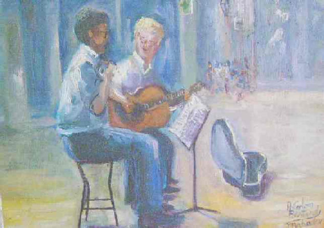 CANTANTES CALLEJEROS Oil Panel