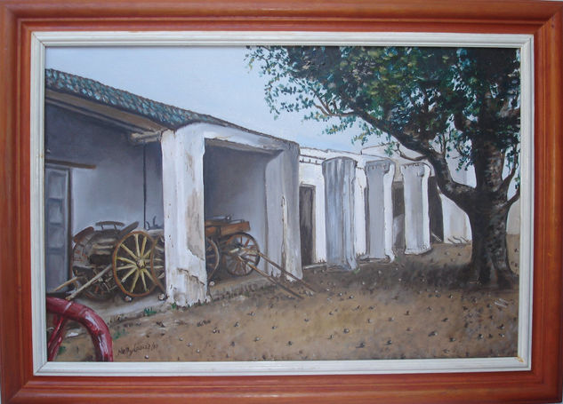 Cobertizo de estancia jesuítica, Córdoba Oil Canvas Landscaping