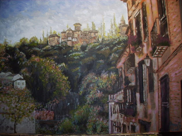 La Alhambra desde San Juan de los Reyes Acrylic Panel