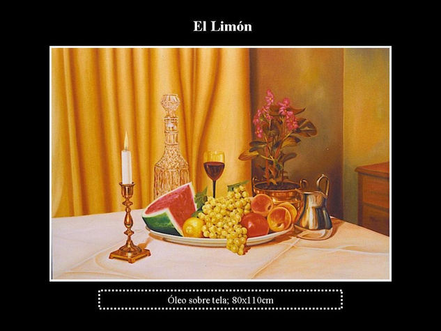 el limón Oil Canvas Still Life Paintings