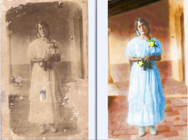 Restauración Fotográfica Colorizada 1 Portrait Alternative techniques