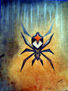 araña, cristal de fuego