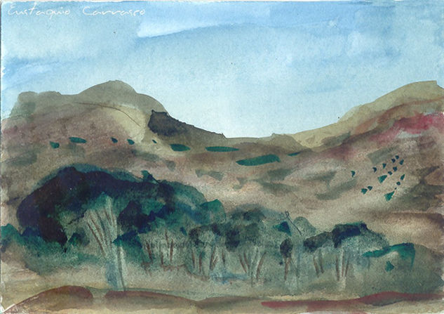 Los pinos de Oria Watercolour Card Landscaping