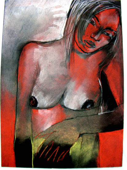 esquizofrenic desnudo Pastel Paper Nude Paintings