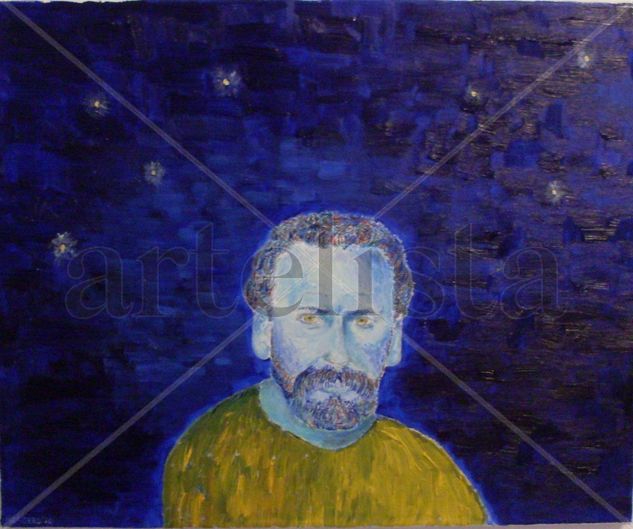 autorretrato con cielo de van gogh Óleo Lienzo Retrato