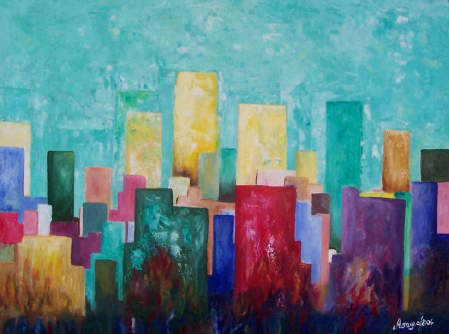 Volúmenes Urbanos Oil Canvas