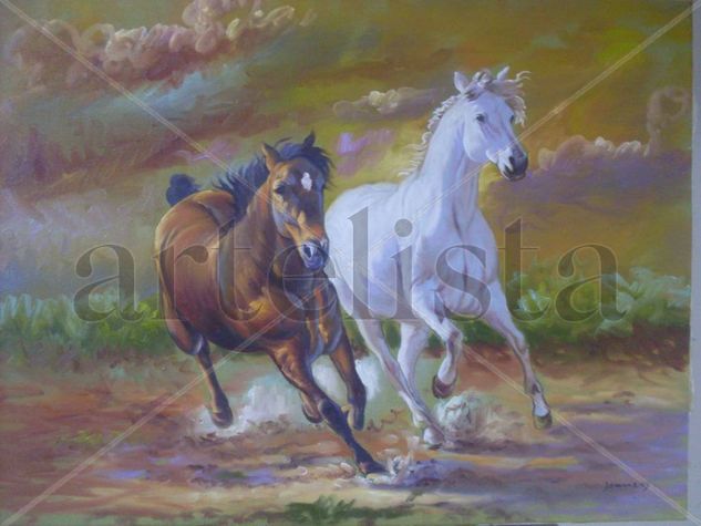 caballo Oil Canvas Landscaping