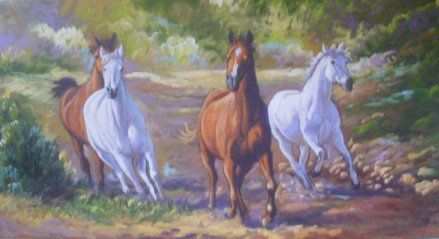 caballos Oil Canvas Landscaping