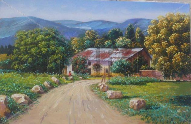 pisaje campo Oil Canvas Landscaping