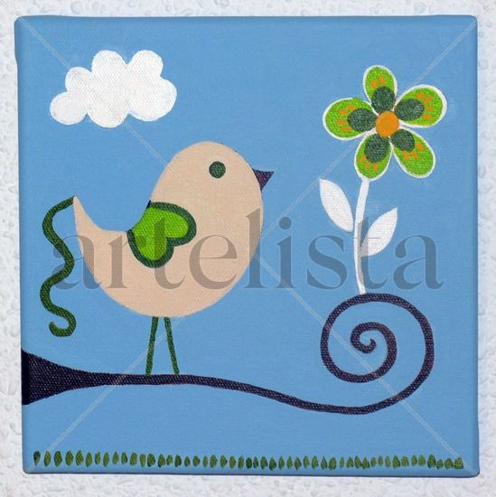 Pajarito Acrylic Canvas Animals