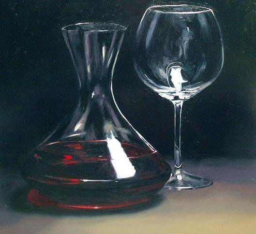 El Decantador Oil Panel Still Life Paintings