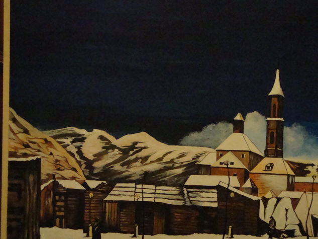 noche nevada-(VENDIDA) Oil Canvas Landscaping