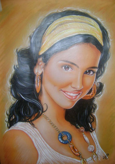 Oye Bonita Pastel Paper Portrait