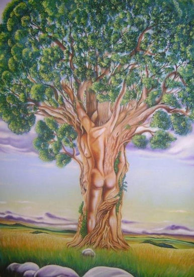 El árbol de la vida Óleo Lienzo Figura