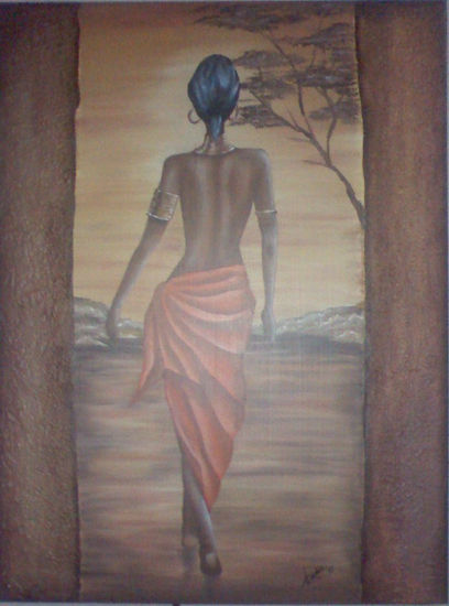 CAMINATA Acrylic Panel Figure Painting