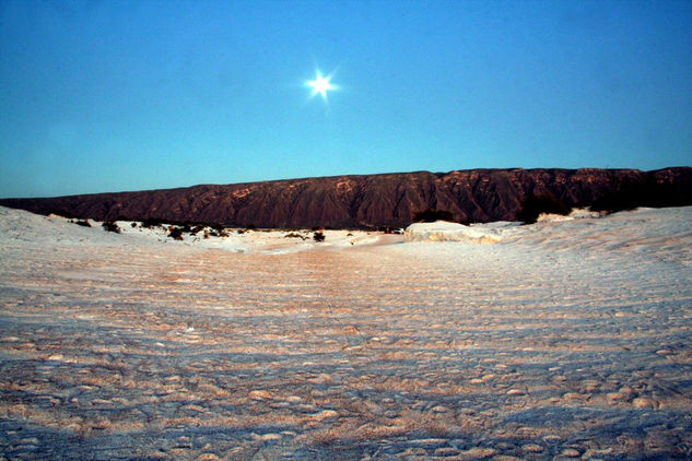 Dunas de sal en Luna llena, México 