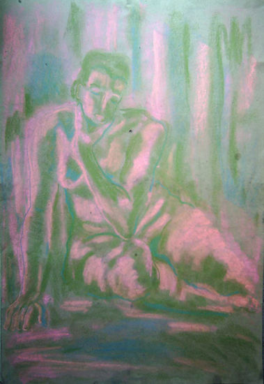 Marisol en rosa Pastel Paper Nude Paintings