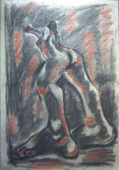 Pies Pastel Paper Nude Paintings