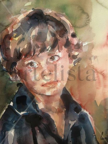 retrato Watercolour Paper Portrait