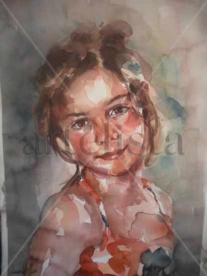 retrato Watercolour Paper Portrait