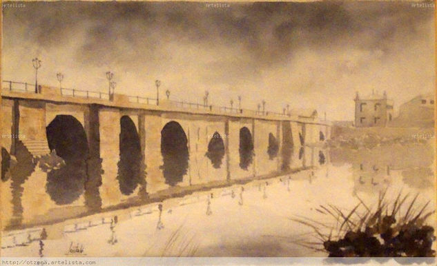 Puente del Ebro Watercolour Paper Landscaping