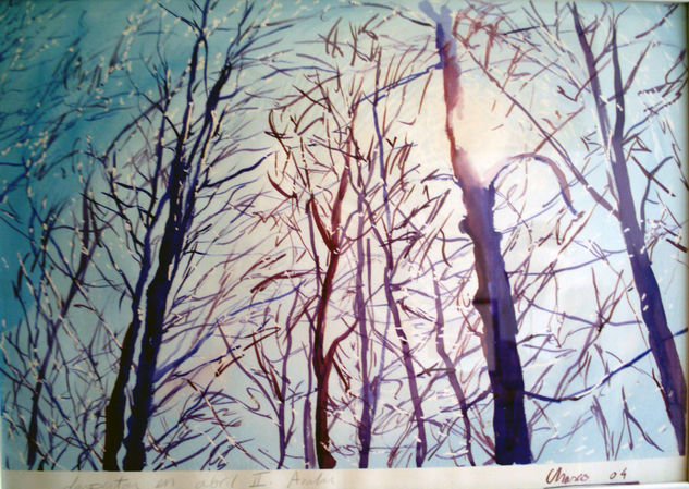 despertar en abril II Tinta Papel Paisaje