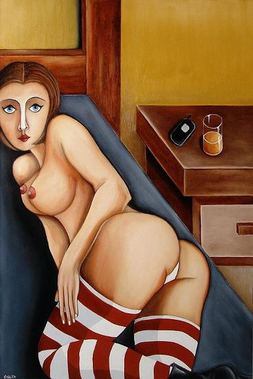 Damn, you look so good and i´m drunk Oil Canvas Nude Paintings