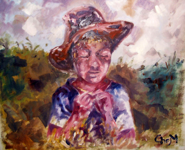 Campesino Oil Canvas Figure Painting