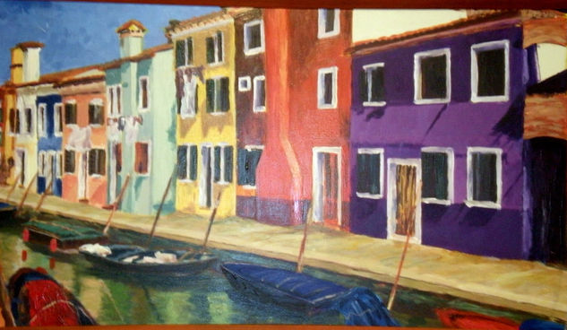 canal Acrylic Card Landscaping