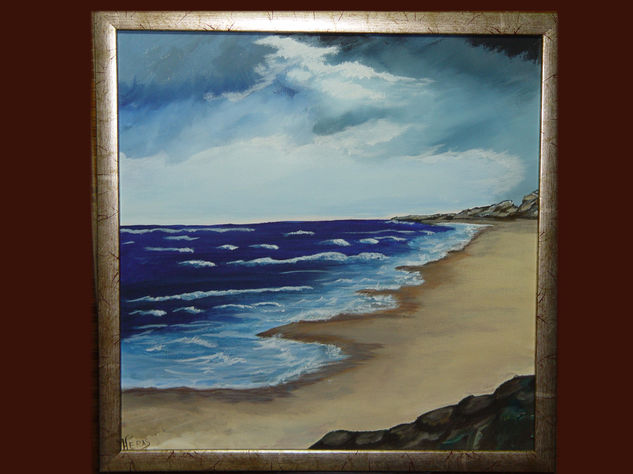 LA PLAYA Acrylic Canvas Marine Painting