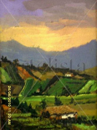 Paisaje del Carmen de Viboral Oil Canvas Landscaping