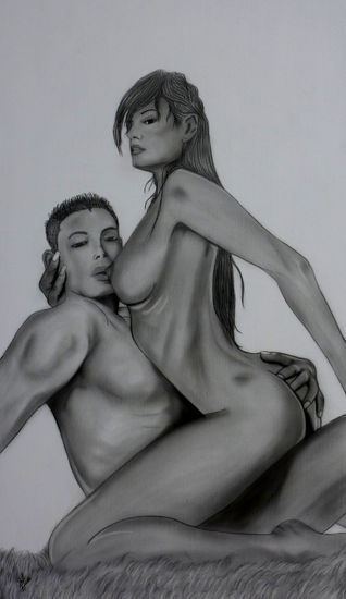 acto erotico 3 Pencil (Black) Panel Nude Paintings