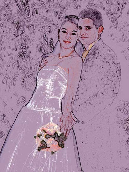 Jeny y Julio Retrato Técnicas alternativas