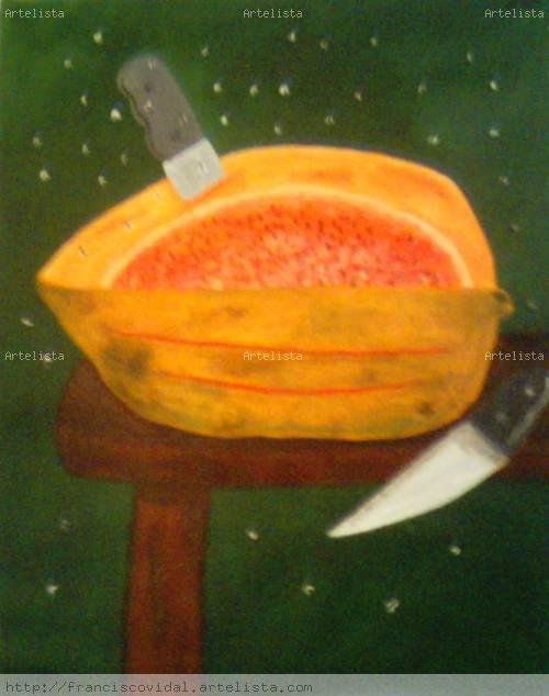 Bodegon con papaya,franciscoVidal(c)