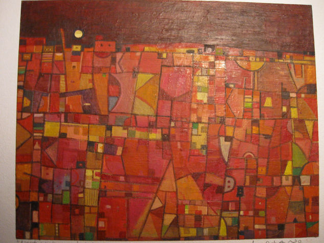 paisaje (atardecer) Media Mixta Cartulina Paisaje