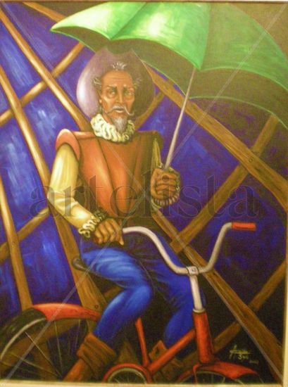 Don Quijote Acrylic Canvas Portrait