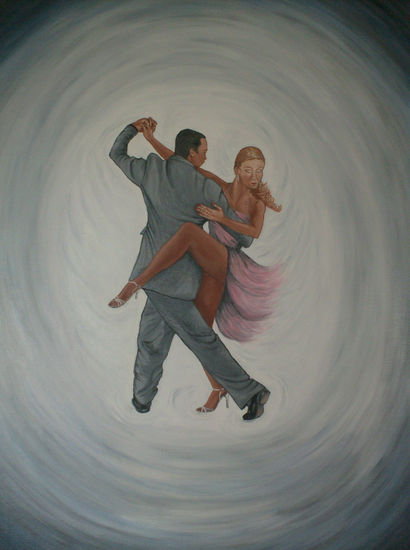 Sabor a tango Oil Canvas Figure Painting