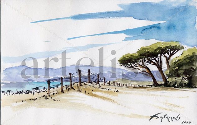 Playa de Bonifaccio II (Corcega) Watercolour Paper Landscaping