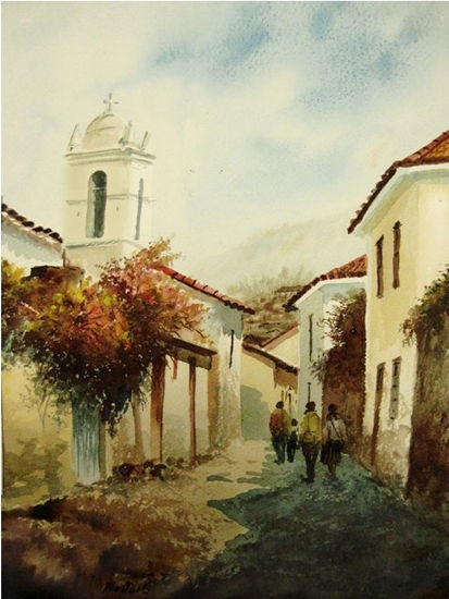 la calle de mi amigo Watercolour Card Others